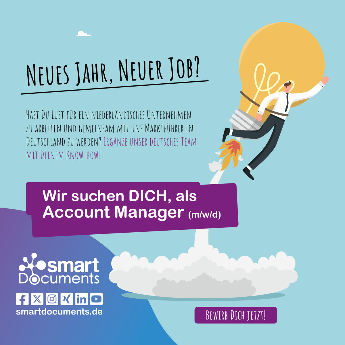 Neues Jahr, neuer Job? Wir suchen Dich als Sales Account Manager (m/w/d)